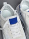 Кроссовки бело-синие на шнуровке | 6725744 | фото 4