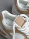 Кроссовки бежевые на шнуровке | 6725764 | фото 4
