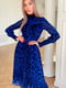 Сукня синя з леопардовим принтом | 6725798 | фото 2