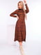 Сукня коричнева з леопардовим принтом | 6725799 | фото 2