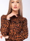 Сукня коричнева з леопардовим принтом | 6725799 | фото 3