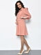 Платье А-силуэта пудрового цвета с ремешком | 6725814 | фото 2