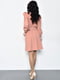 Платье А-силуэта пудрового цвета с ремешком | 6725814 | фото 3