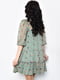Платье шифоновое оливкового цвета в цветочный принт | 6725818 | фото 3