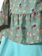 Платье шифоновое оливкового цвета в цветочный принт | 6725818 | фото 4