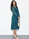 Платье А-силуэта шифоновое изумрудного цвета | 6725821 | фото 2