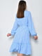 Сукня шифонова блакитна з принтом | 6725822 | фото 3