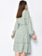 Сукня шифонова оливкового кольору з принтом | 6725823 | фото 3