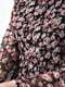 Сукня шифонова чорна в квітковий принт | 6725824 | фото 4