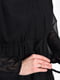 Платье А-силуэта шифоновое черное | 6725826 | фото 4