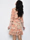Сукня шифонова молочного кольору з різнокольоровими візерунками | 6725827 | фото 3