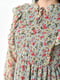 Сукня шифонова м'ятного кольору з квітковим принтом | 6725834 | фото 4