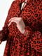 Платье шифоновое красное с леопардовым принтом | 6725835 | фото 4