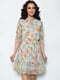 Сукня шифонова бірюзового кольору з різнокольоровими візерунками | 6725836 | фото 2