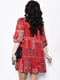 Сукня шифонова червона з візерунком | 6725838 | фото 3