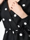 Сукня А-силуету чорна у горошок | 6725843 | фото 4