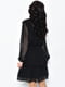Сукня А-силуету чорна у горошок | 6725845 | фото 3