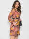 Сукня А-силуету шифонова теракотового кольору з квітковими візерунками | 6725852 | фото 2