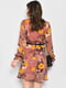 Сукня А-силуету шифонова теракотового кольору з квітковими візерунками | 6725852 | фото 3