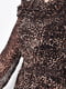 Платье шифоновое черное в леопардовый принт | 6725856 | фото 4