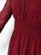 Сукня А-силуету шифонова бордова | 6725857 | фото 4