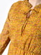 Сукня шифонова гірчичного кольору в квітковий принт | 6725861 | фото 4