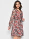 Платье А-силуэта шифоновое розовое с узорами | 6725864 | фото 2
