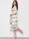 Сукня А-силуету молочного кольору з квітковими візерунками | 6725869 | фото 2