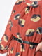 Сукня максі А-силуету теракотового кольору з квітковим принтом | 6725873 | фото 4