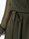Сукня А-силуету кольору хакі однотонна | 6725878 | фото 4