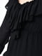 Сукня А-силуету чорна однотонна | 6725880 | фото 4