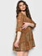 Платье шифоновое светло-коричневого цвета с узором | 6725881 | фото 2