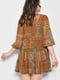 Платье шифоновое светло-коричневого цвета с узором | 6725881 | фото 3