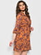 Платье А-силуэта горчичного цвета с узором | 6725882 | фото 2