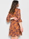 Сукня А-силуету гірчичного кольору з візерунком | 6725882 | фото 3