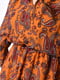 Сукня А-силуету гірчичного кольору з візерунком | 6725882 | фото 4