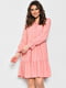 Платье А-силуэта однотонное розовое | 6725889