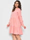 Платье А-силуэта однотонное розовое | 6725889 | фото 2