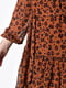 Платье коричневого цвета с леопардовым принтом | 6725890 | фото 4