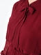 Платье бордовое однотонное с плисированной юбкой | 6725891 | фото 4