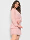 Платье А-силуэта розовое с длинными рукавами | 6725893 | фото 2