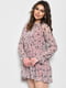 Платье женское шифоновое розовое в цветочный принт | 6725895 | фото 2