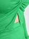 Платье-футляр однотонное зеленое | 6725904 | фото 4