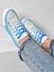 Кеды текстильные голубые на шнуровке | 6725999 | фото 2
