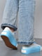Кеды текстильные голубые на шнуровке | 6725999 | фото 3