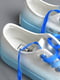 Кеди блакитні текстильні на шнурівці | 6725999 | фото 4