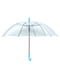 Зонт полуавтомат трость голубого цвета | 6726145