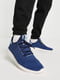 Текстильні кросівки синього кольору з логотипом бренду | 6729632 | фото 7