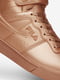Високі кросівки золотистого кольору з логотипом бренду | 6729645 | фото 6