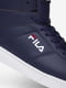 Високі кросівки синього кольору з вишитим логотипом бренду | 6729648 | фото 5